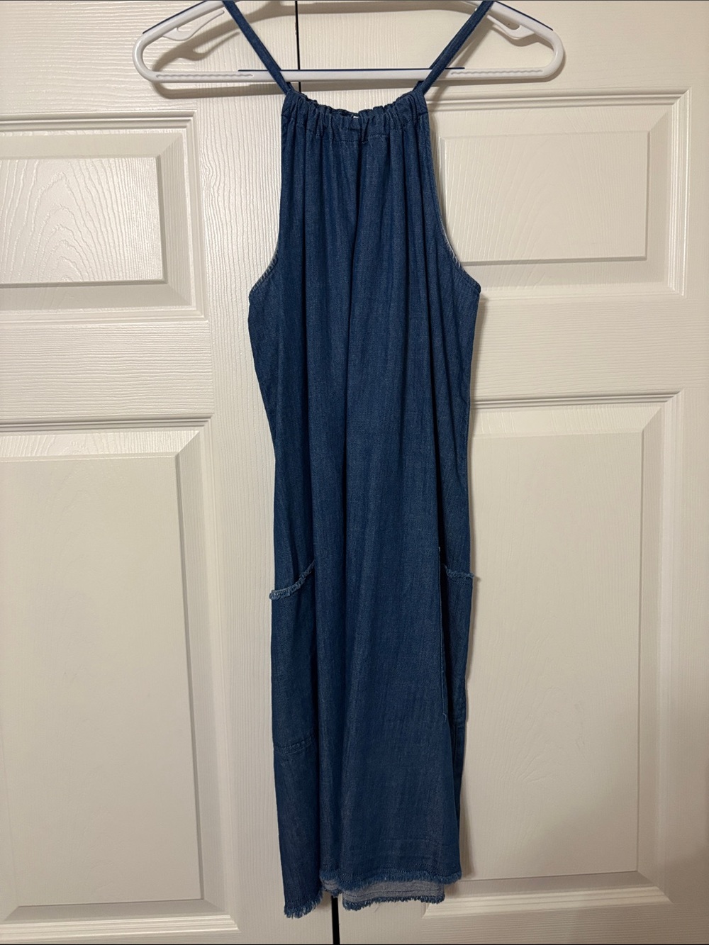 Old Navy Blue Denim Halter Sundress - Picture 2 of 2